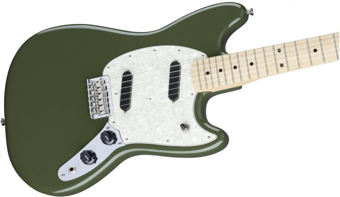 fender mustang electric guitar closeup