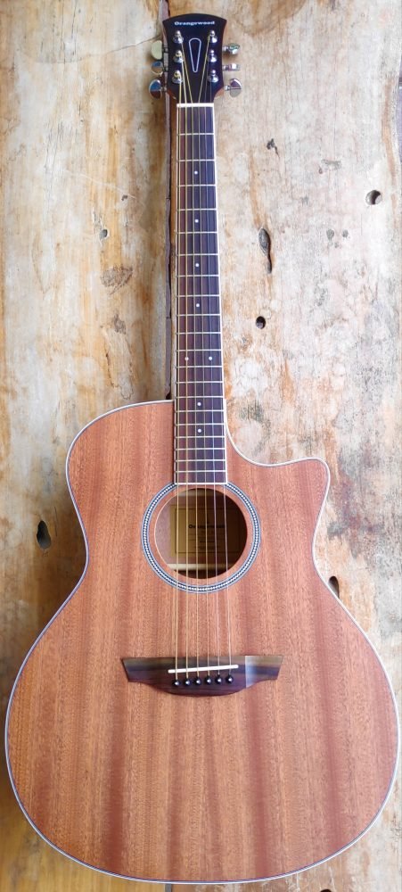 orangewood rey mahogany acoustic guitar full body