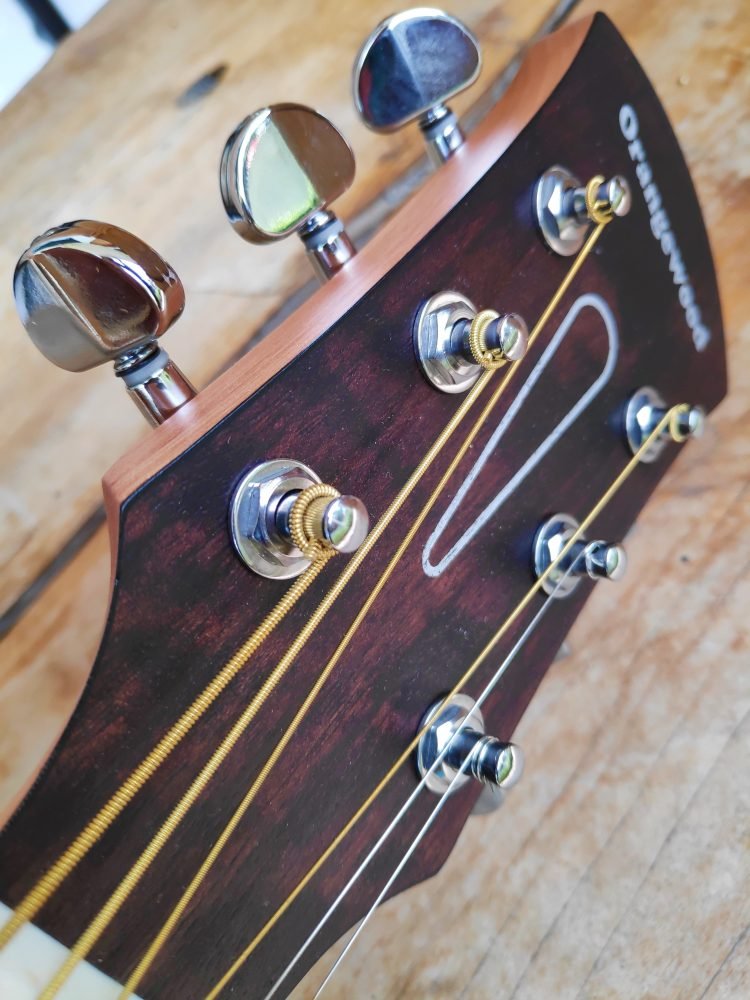 orangewood rey mahogany acoustic guitar headstock side