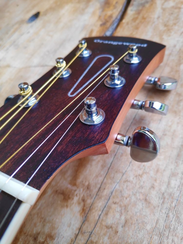 orangewood rey mahogany acoustic guitar headstock