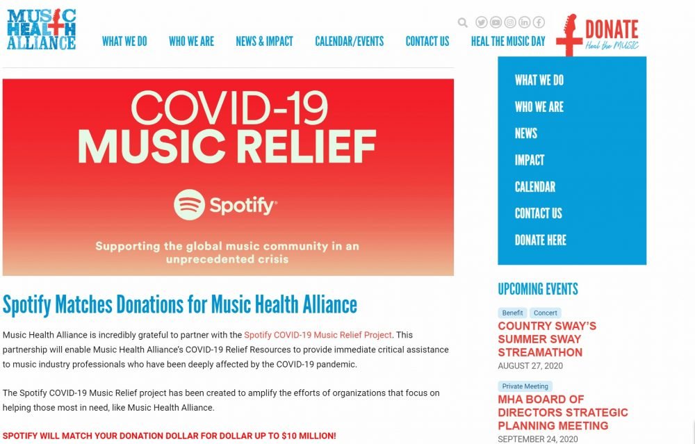 Music Health Alliance COVID-19 Relief Fund