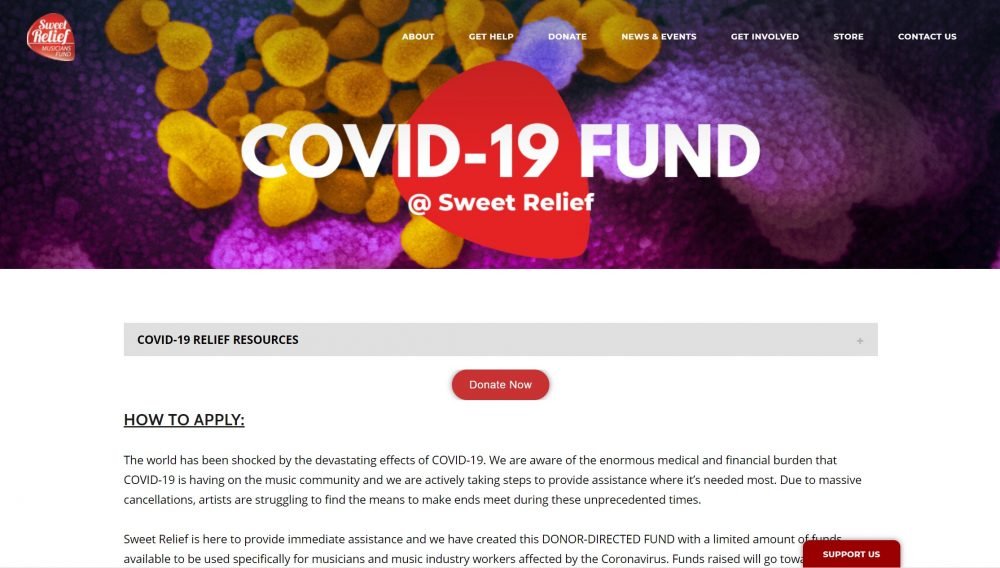 Sweet Relief COVID-19 Fund