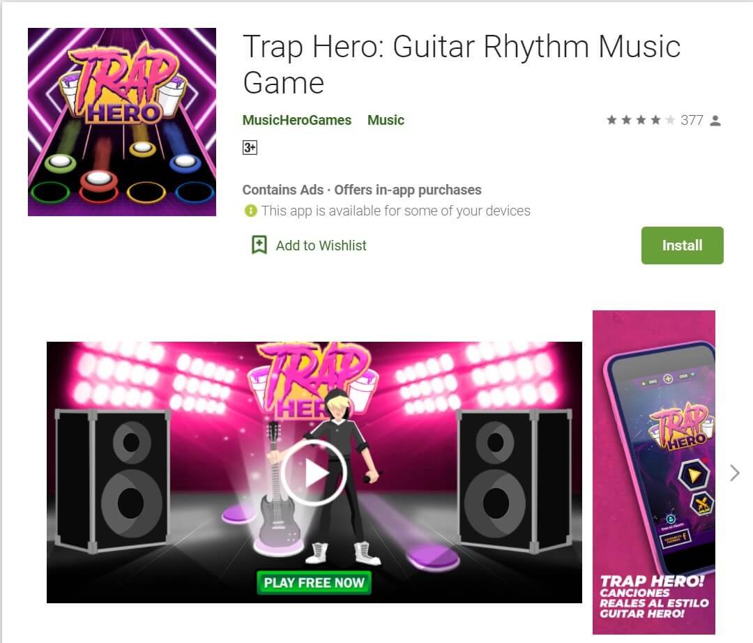 Trap Hero Guitar Game