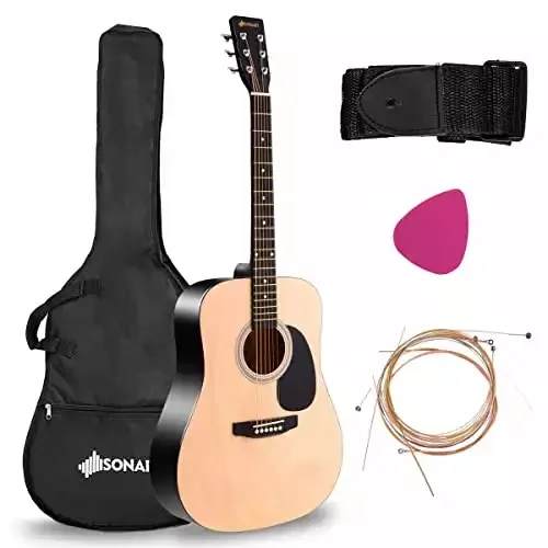 Acoustic Folk Guitar, Safeplus Beginners 6 Strings Guitar