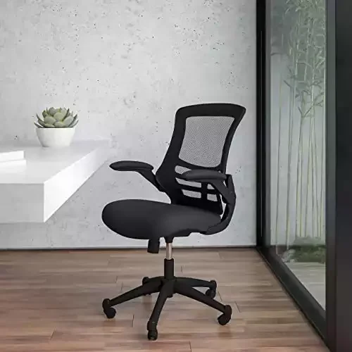 Flash Furniture Mid-Back Office Chair with Flip-Up Arms