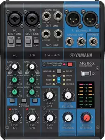 YAMAHA MG06X 6-Input Compact Stereo Mixer