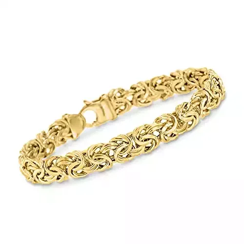 Ross-Simons 14kt Yellow Gold Byzantine Bracelet. 7 inches