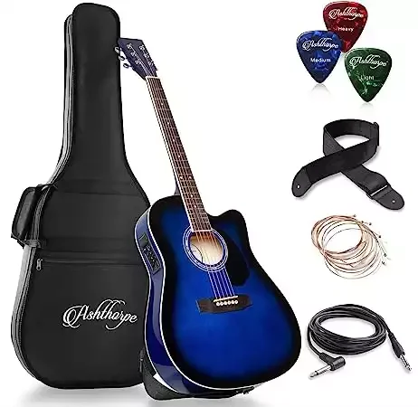 Ashthorpe Full-Size Acoustic-Electric Guitar