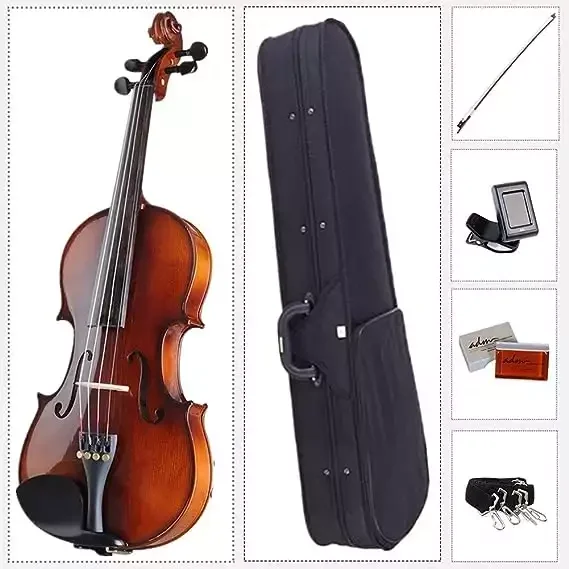 ADM Acoustic Violin 4/4 Full Size with Hard Case