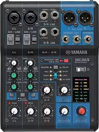 YAMAHA MG06X 6-Input Compact Stereo Mixer