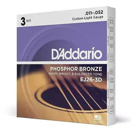 D’Addario EJ26 Phosphor Bronze Acoustic Guitar Strings
